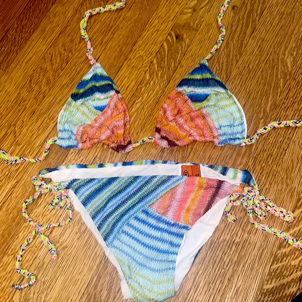 Missoni Colorful String Bikini Vintage